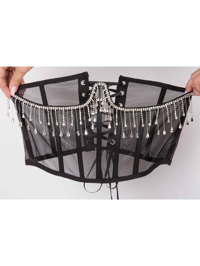 Corset Emily Black mesh