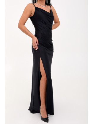 Mellani satin silk black 