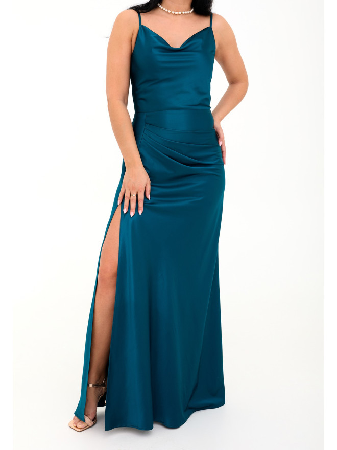 Mellani satin silk deep blue